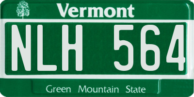 VT license plate NLH564