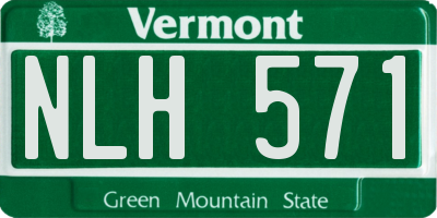 VT license plate NLH571