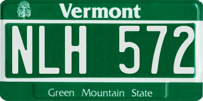 VT license plate NLH572