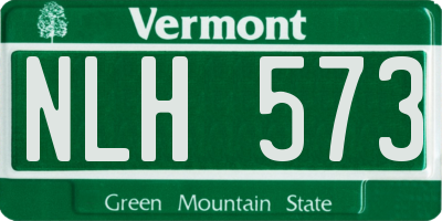 VT license plate NLH573