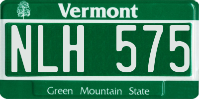 VT license plate NLH575