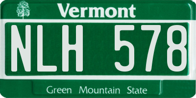 VT license plate NLH578