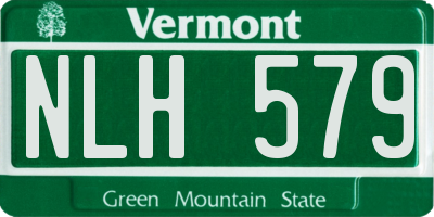 VT license plate NLH579