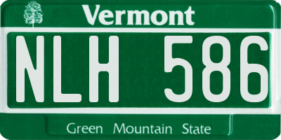 VT license plate NLH586