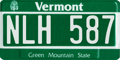 VT license plate NLH587