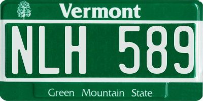 VT license plate NLH589
