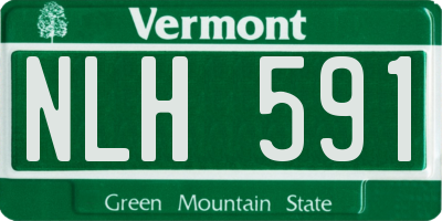 VT license plate NLH591