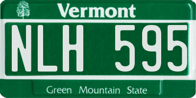 VT license plate NLH595