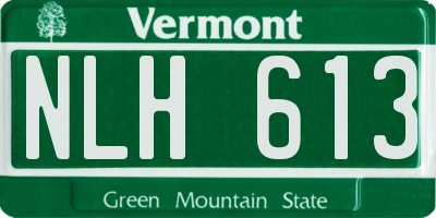 VT license plate NLH613