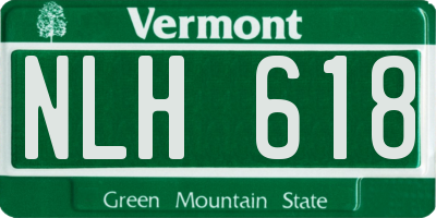 VT license plate NLH618
