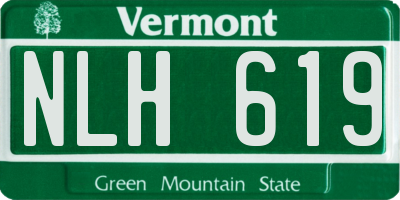 VT license plate NLH619