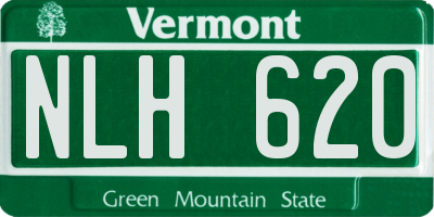 VT license plate NLH620