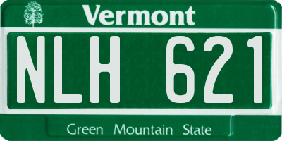 VT license plate NLH621