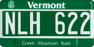 VT license plate NLH622