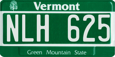 VT license plate NLH625