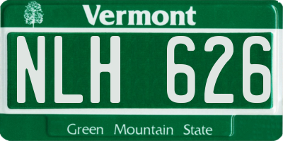 VT license plate NLH626