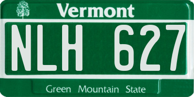 VT license plate NLH627