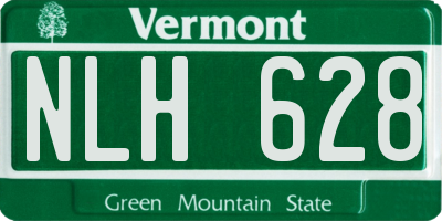 VT license plate NLH628