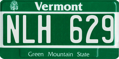 VT license plate NLH629