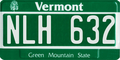 VT license plate NLH632