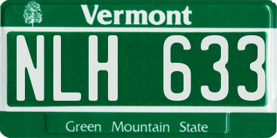 VT license plate NLH633