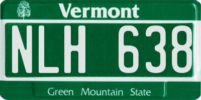 VT license plate NLH638