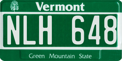 VT license plate NLH648