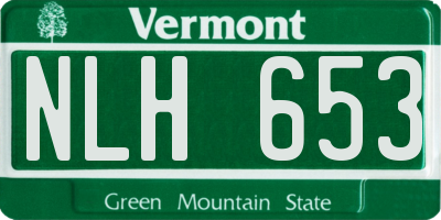VT license plate NLH653