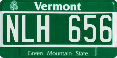 VT license plate NLH656