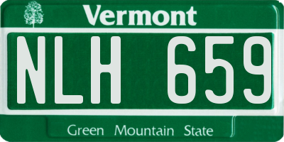 VT license plate NLH659