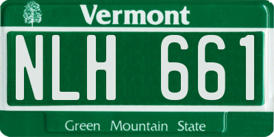 VT license plate NLH661