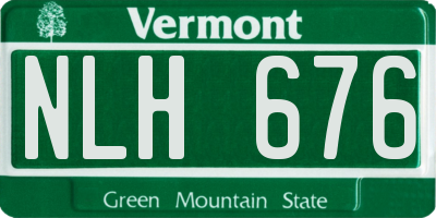 VT license plate NLH676