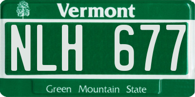VT license plate NLH677