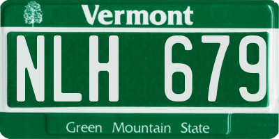 VT license plate NLH679