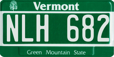 VT license plate NLH682