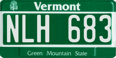 VT license plate NLH683
