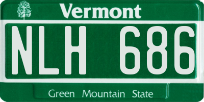 VT license plate NLH686