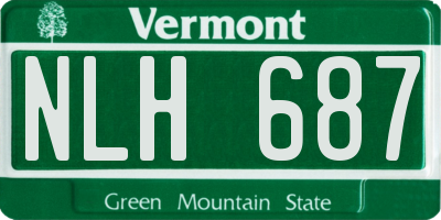 VT license plate NLH687