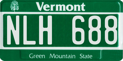 VT license plate NLH688