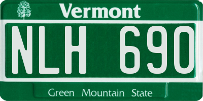 VT license plate NLH690