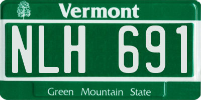 VT license plate NLH691