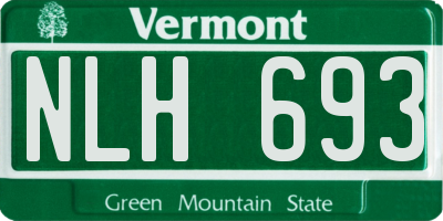 VT license plate NLH693