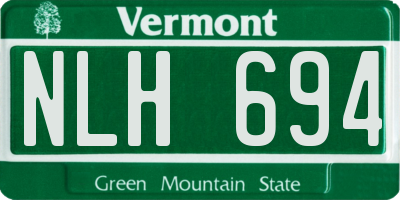 VT license plate NLH694