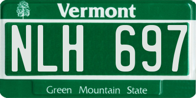 VT license plate NLH697