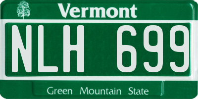 VT license plate NLH699