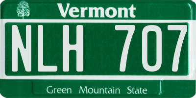 VT license plate NLH707