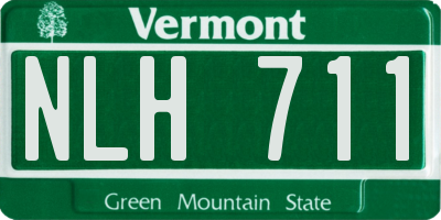 VT license plate NLH711