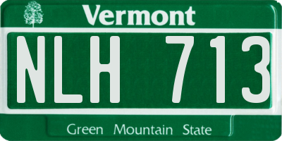 VT license plate NLH713