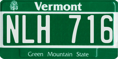 VT license plate NLH716