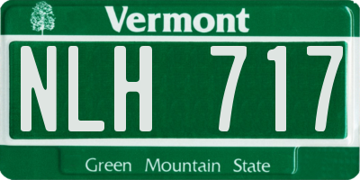 VT license plate NLH717